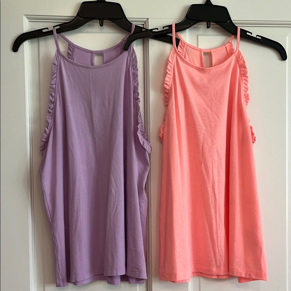 Lilly Pulitzer Lavender and Coral Tank Tops